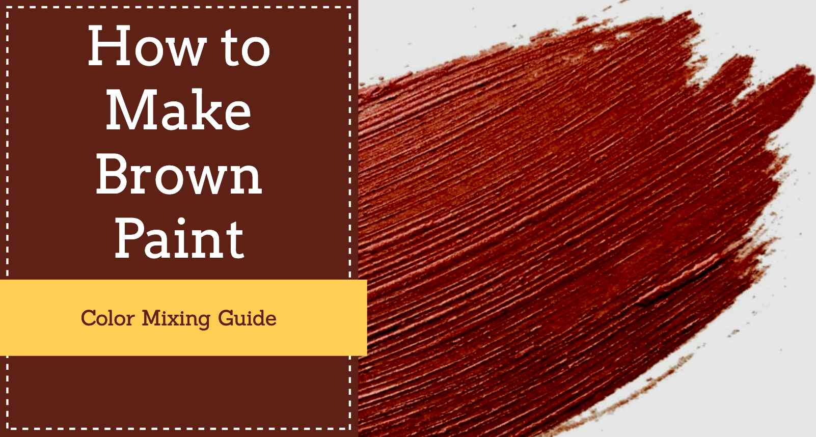 How to make brown paint at home