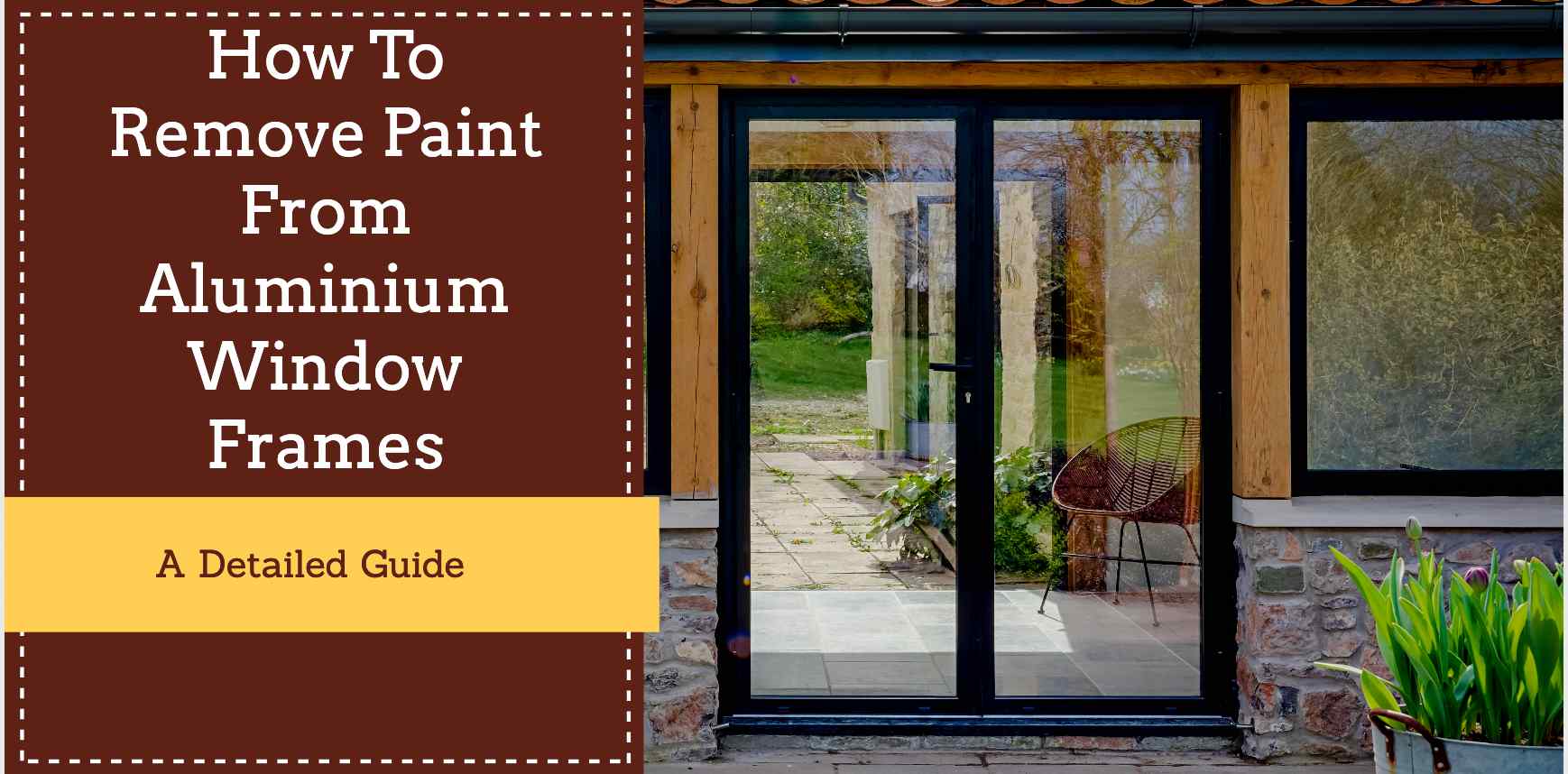 Remove paint from aluminium window frames